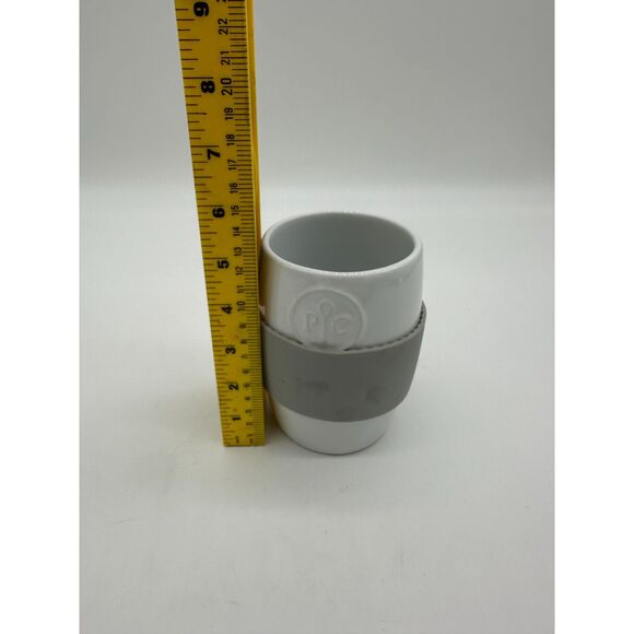 Pampered Chef Oversized Soup Coffee Tea Mug With Gripper White Gray - Picture 3 of 6